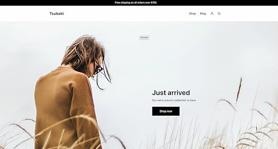 Tsubaki WordPress Theme Homepage Design