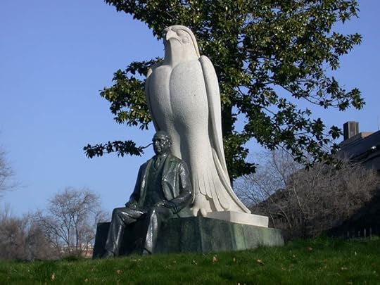 Gulbenkian's statue in the gardens of his Foundation, Lisbon