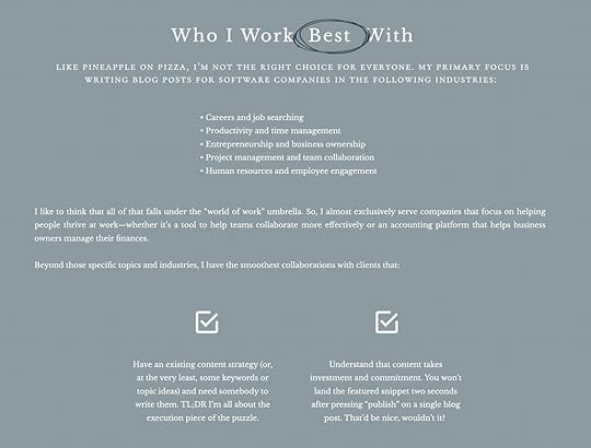 Screenshot of Kat Boogard's website.