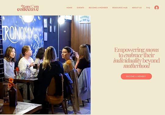 Screenshot of the The Mom Collective website.