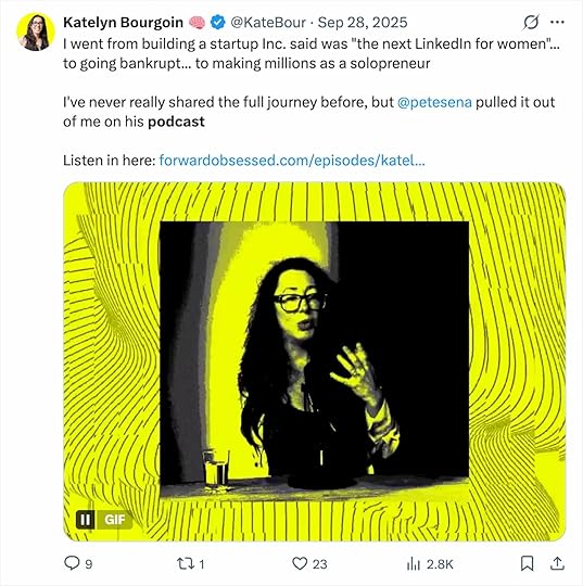 Screenshot of a post on X by Katelyn Bourgoin.