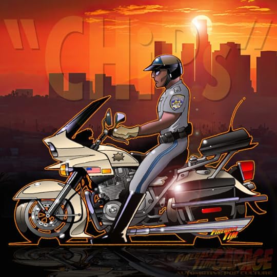 Chips Motorcycle Art by Fireball Tim