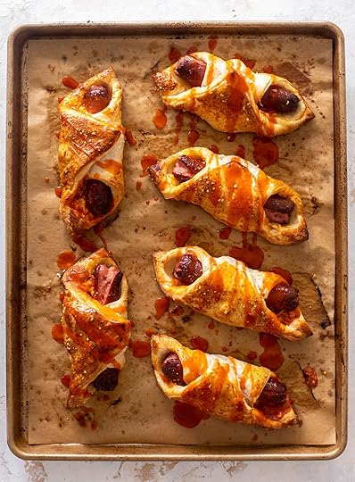 buffalo wing puff pastry hot dogs