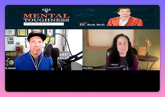 Clear, high-quality screenshot of a Mental Toughness Podcast video call showing both hosts with microphones and the podcast banner.