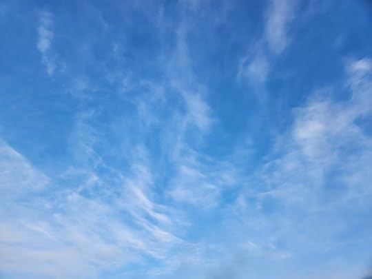Picture of a blue sky with clouds.