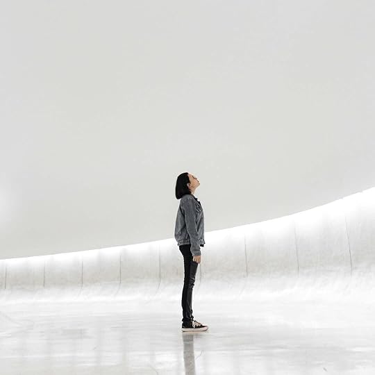 woman standing on ice