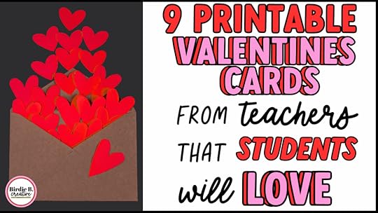 valentines-from-teachers cover image. Handcut red paper hearts coming out of a craft envelope.