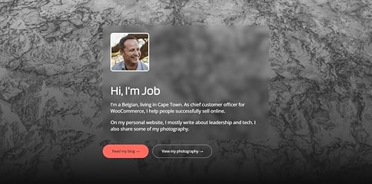 Screenshot of the homepage of the Job.blog website.