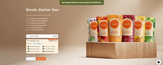 Screenshot of the Brodo website CTA.