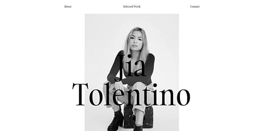 Screenshot of the Jia portfolio website homepage.