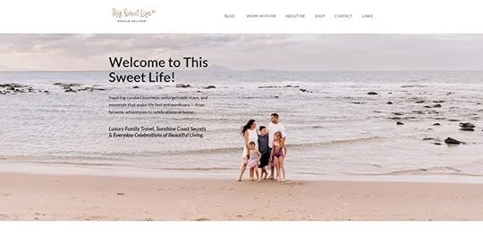 Screenshot of the This Sweet Life website homepage.
