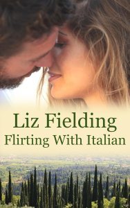 Cover of Flirting With Italian. A loving couple about to kiss.