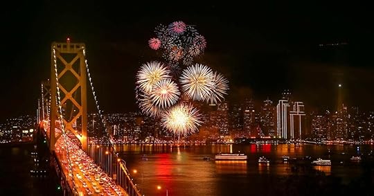 New Year's fireworks display over San Francisco