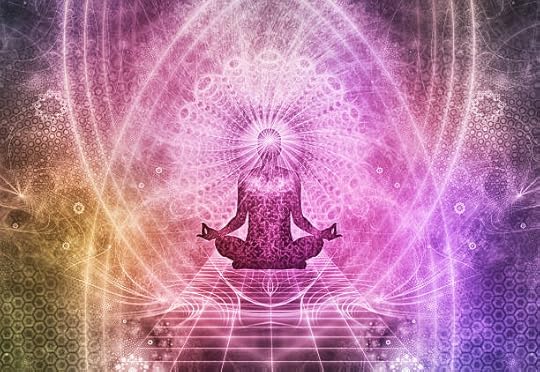 Silhouette meditating in a glowing mandala field with radiant light at the brow center, symbolizing third eye chakra opening symptoms and spiritual activation.