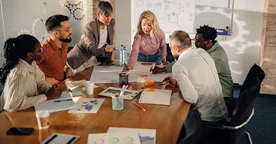 A sales team meets to run an internal Value Lab.