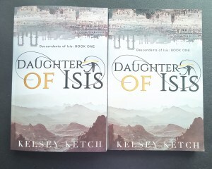 Two copies of Daughter of Isis by Kelsey Ketch, front covers.