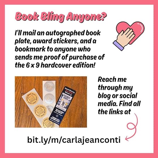 I have a special offer for anyone who sends me purchase proof of the premium hardcover edition of Chained Birds: I'll mail you a signed bookplate, bookmark, and the two award seal stickers you can overlay on the cover!