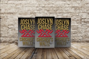 Trio of Cincher's Waltz books in front of a brick wall
