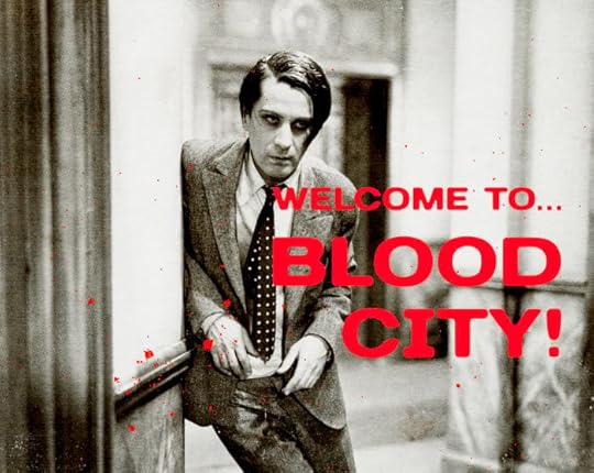 A vintage black and white photo of a man leaning against an open door saying, 