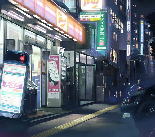 Convenience store at night