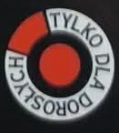 Znaczek na tylnej okładce z napisem TYLKO DLA DOROSŁYCH