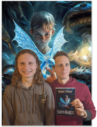 John and Jonah Manley with Storm-Dragon by Dave Freer