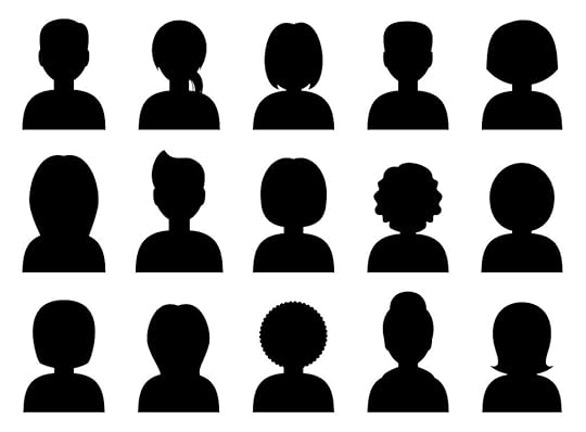 Silhouettes of avatars of people