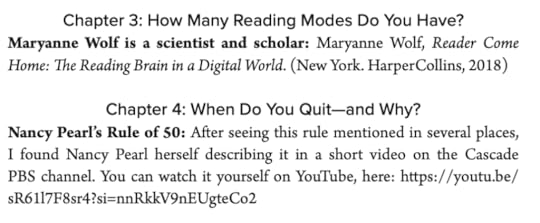 end note excerpt from The Curious Reader's Field Guide to Nonfiction