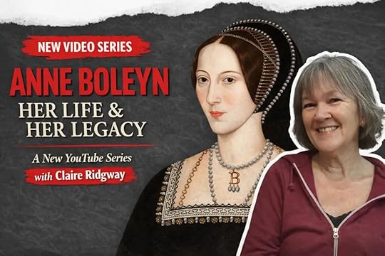 Photo of me with a portrait of Anne Boleyn