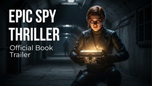 Thumbnail for the Cincher's Waltz trailer on YouTube, showing Riley deep in a tunnel, holding a glowing box, a sinister figure creeping up behind her