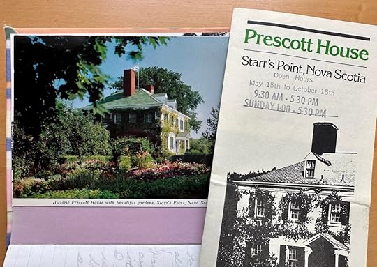 Brochure and postcard of Prescott House and gardens, 1984