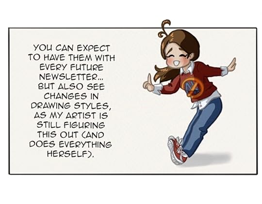 Abby's pointing happily up (and wearing a 