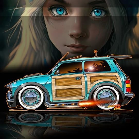 Mini Cooper Automotive Pop Culture Art by Fireball Tim