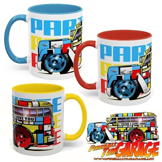 Partridge Bus Automotive Pop Culture Art by Fireball Tim