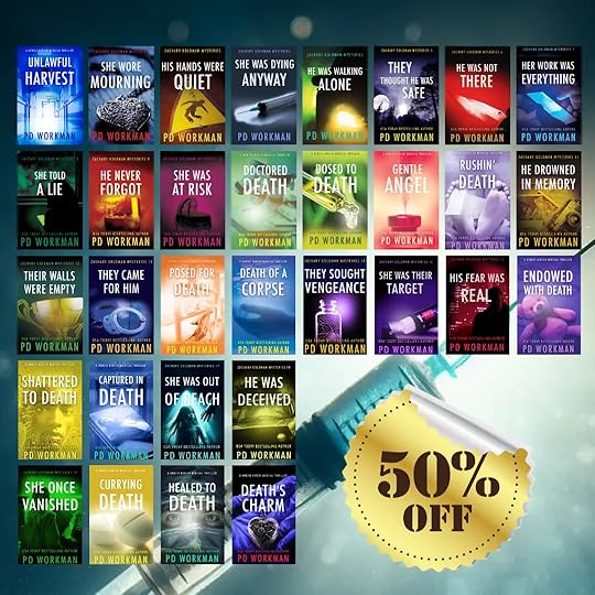 grid showing the zachary goldman private investigator and Kenzie kirsch medical thriller covers