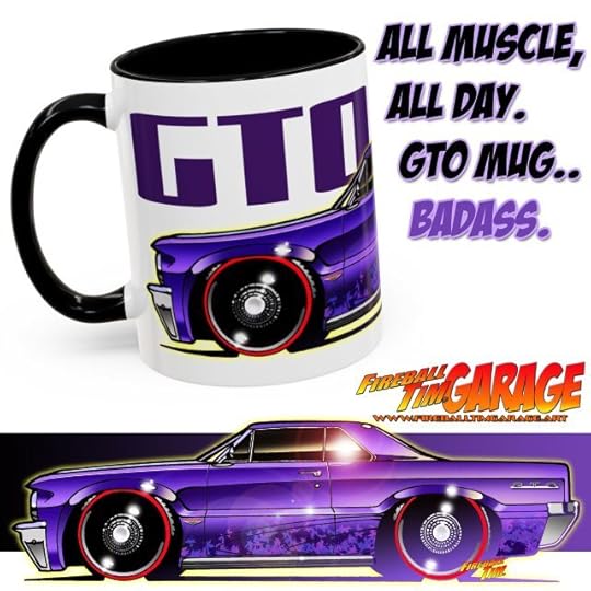 Pontiac GTO Mug Automotive Pop Culture Art by Fireball Tim