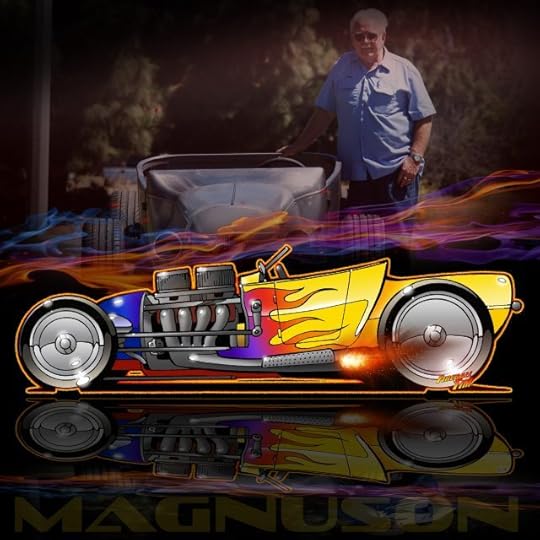 Jerry Magnuson Roadster Automotive Pop Culture Art by Fireball Tim