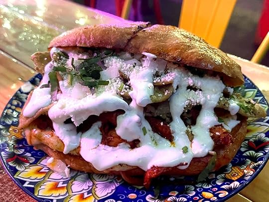 Torta de Chilaquiles from No Manches in West Miami with asada, queso, onion, cilantro and crema