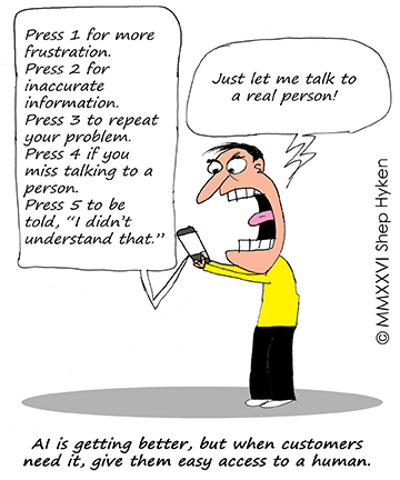 AI Gets Better But Always Have Access to a Human