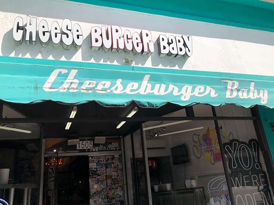 Cheeseburger Baby restaurant exterior on Washington Avenue in Miami Beach
