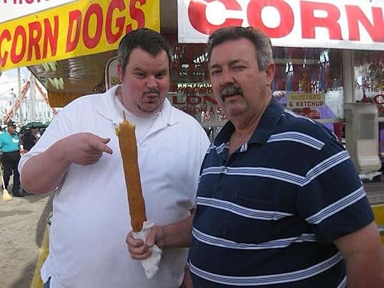 Burger Beast + Poppa Beast at The Fair 2011 with a Corn Dog