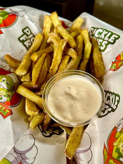 Crispy pickle fries served with ranch dipping sauce at the Miami-Dade County Youth Fair