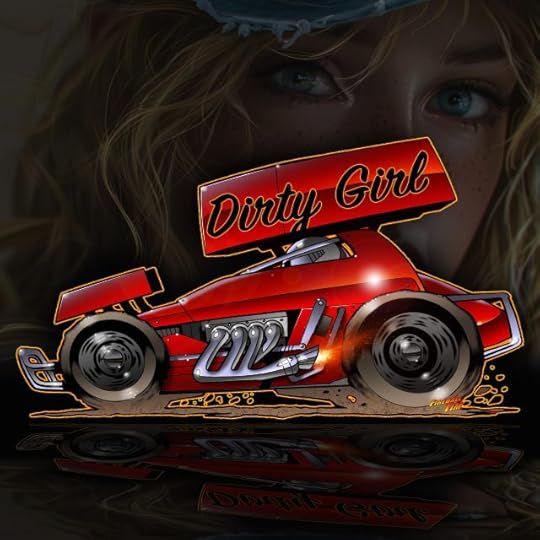 Dirty Girl Sprint Car Fireball Tim Automotive Pop Culture Art