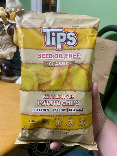 Tip’s seed oil free kettle style potato chips cooked in beef tallow classic flavor