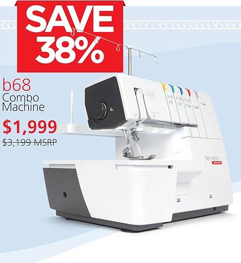 bernette b68 AIRLOCK Serger Overlock Coverstitch Combo Machine available at ShopNZP.com from Nancy Zieman Productions