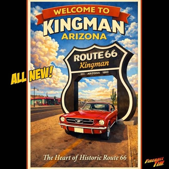 Vintage Travel Poster Art by Fireball Tim