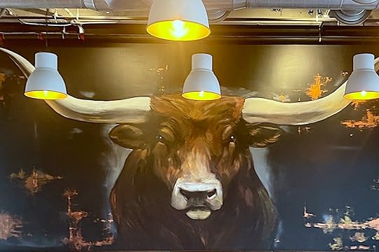 La Traila Barbecue interior bull mural South Miami