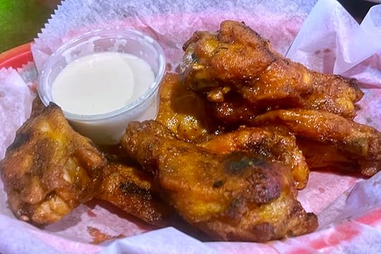 Buffalo chicken wings with blue cheese dressing at Bryson’s Irish Pub Miami