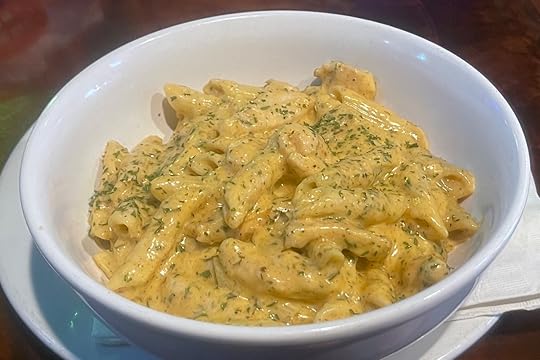 Cajun chicken alfredo pasta with creamy sauce at Bryson’s Irish Pub