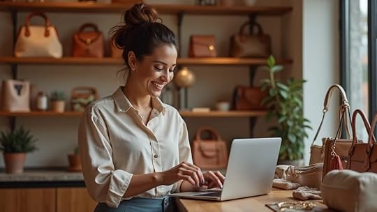 Accessories entrepreneur sale readiness – Owner reviewing inventory, product displays, and POS systems in a boutique retail setting.